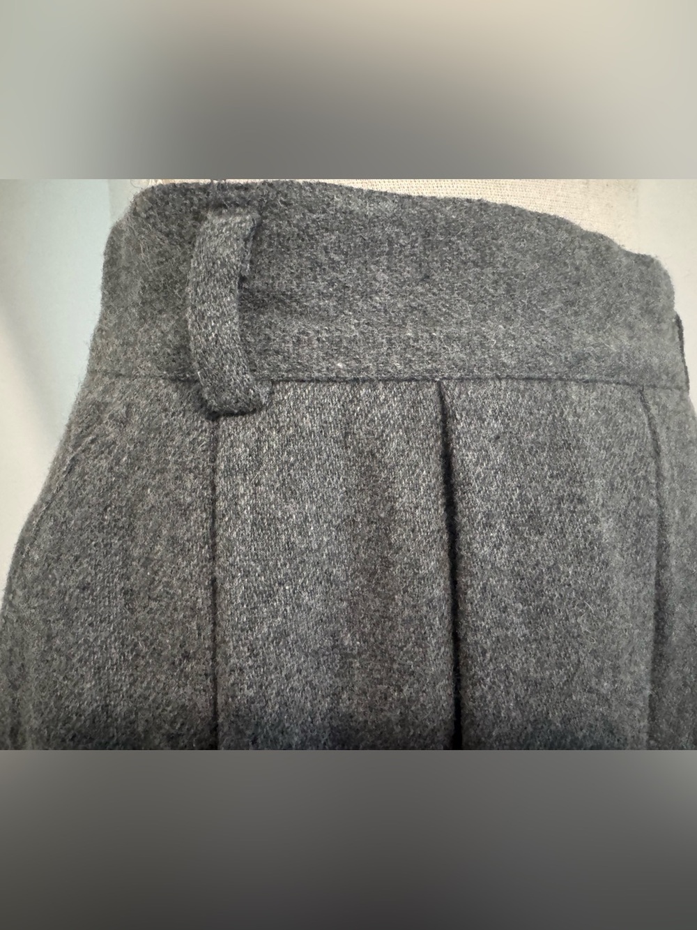 Norton McNaughton Grey Pencil Tea Length VTG Wool Skirt Size 12 - Picture 4 of 11
